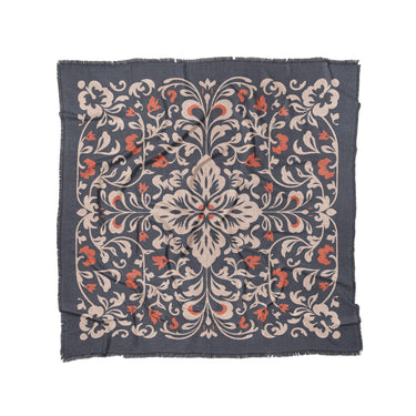 Annette Navy & Orange in Full/Queen (88" x 88") Size
