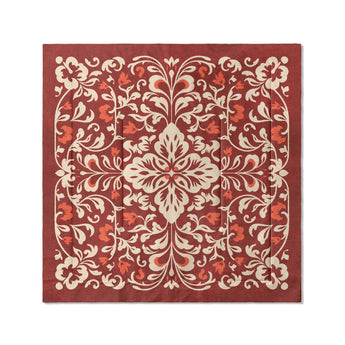 Annette Red & Ivory in Full/Queen (88" x 88") Size