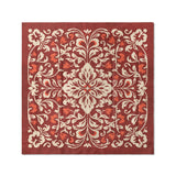 Annette Red & Ivory in Full/Queen (88" x 88") Size