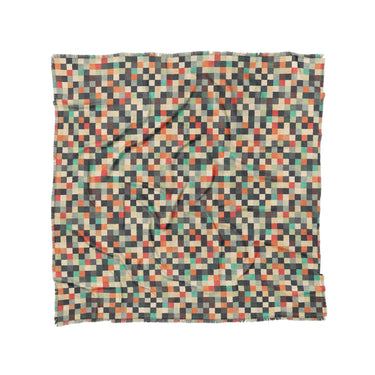 Pixel Mosaic Multicolor Earthtone in Full/Queen (88" x 88") Size