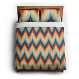 Firekaat Blue & Orange in Full/Queen (88" x 88") Size