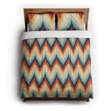 Firekaat Blue & Orange in Full/Queen (88" x 88") Size