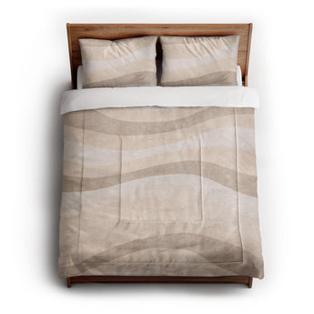 Sinuous Ivory Monochrome Comforter