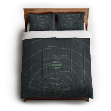 Solar System Navy & Mint in Full/Queen (88" x 88") Size