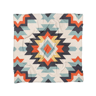 Dakota Blue & Orange in Full/Queen (88" x 88") Size