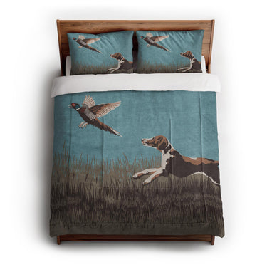 That Dog'll Hunt Blue in Full/Queen (88" x 88") Size