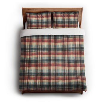 Monaghan Plaid Blue & Red in Full/Queen (88" x 88") Size
