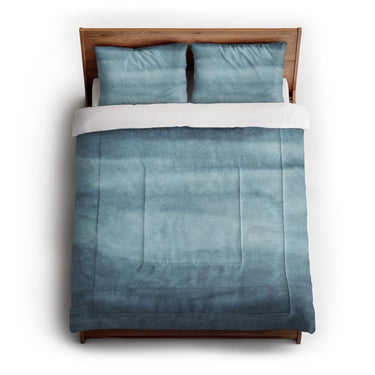 Jacinda Watercolor Blue Ombre in Full/Queen (88" x 88") Size