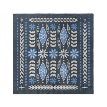 Topanga Navy & Columbia in Full/Queen (88" x 88") Size