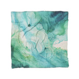 Zephyr Watercolor Emerald in Full/Queen (88" x 88") Size