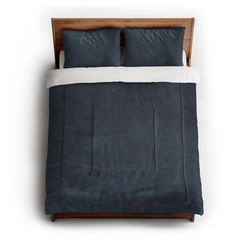 Keanu Watercolor Navy Blue Ombre Comforter