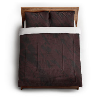 Hurley Splatter Dye Burgandy Comforter
