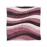 Sinuous Maroon Monochrome in Full/Queen (88" x 88") Size