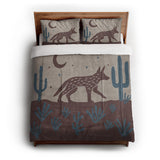 Desert Coyote Dark Red Clay & Dusty Blue in Full/Queen (88" x 88") Size