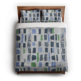 Milo Blue & Green in Full/Queen (88" x 88") Size
