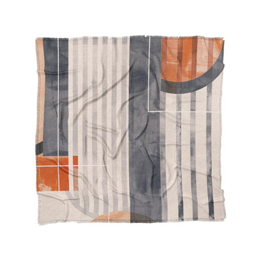 Gordian Navy & Orange in Full/Queen (88" x 88") Size