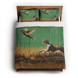 That Dog'll Hunt Green in Full/Queen (88" x 88") Size