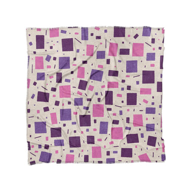 Geometric Confetti Purple & Pink in Full/Queen (88" x 88") Size