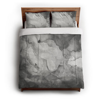 Zephyr Watercolor Grey Comforter
