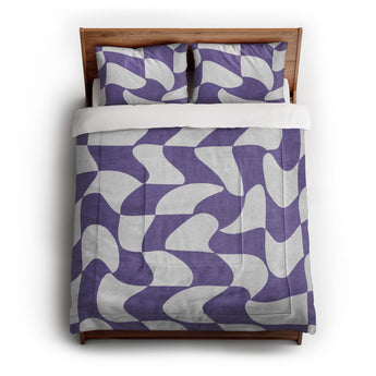 Twyla Checkered Periwinkle in Full/Queen (88" x 88") Size