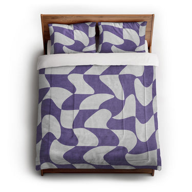 Twyla Checkered Periwinkle in Full/Queen (88" x 88") Size