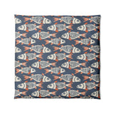 Tribal Fish in Full/Queen (88" x 88") Size