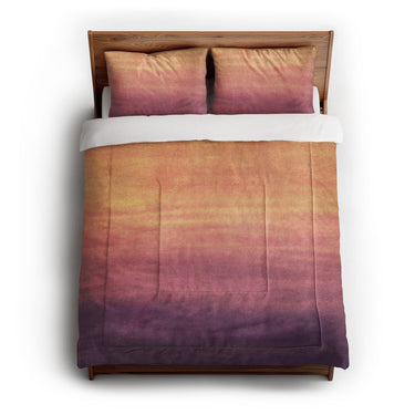 Imogen Watercolor Orange & Purple Ombre in Full/Queen (88" x 88") Size