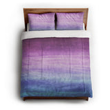 Imogen Watercolor Blue & Purple Ombre in Full/Queen (88" x 88") Size