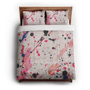 Kayla Paint Splatter in Full/Queen (88" x 88") Size