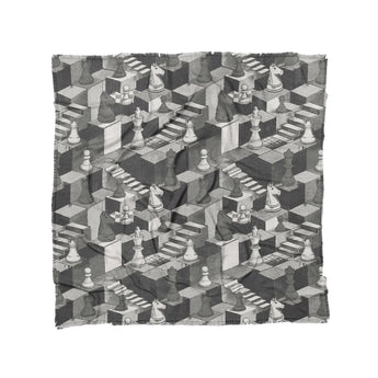 Harmon Surreal Chess Black & White in Full/Queen (88" x 88") Size