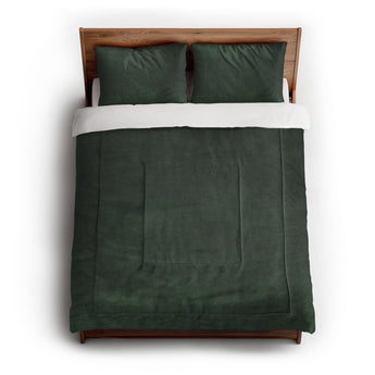 Keanu Watercolor Dark Green Ombre Comforter