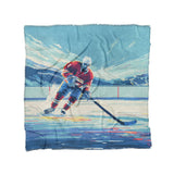 8 Bit Pond Hockey in Full/Queen (88" x 88") Size