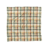 Madras Plaid Taupe Green in Full/Queen (88" x 88") Size