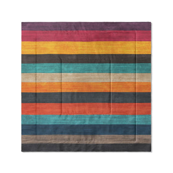 Brush Stripes Multicolor in Full/Queen (88" x 88") Size