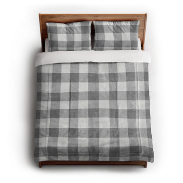 Buffalo Plaid Light Grey in Full/Queen (88" x 88") Size