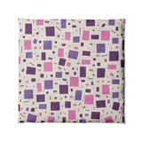 Geometric Confetti Purple & Pink in Full/Queen (88" x 88") Size