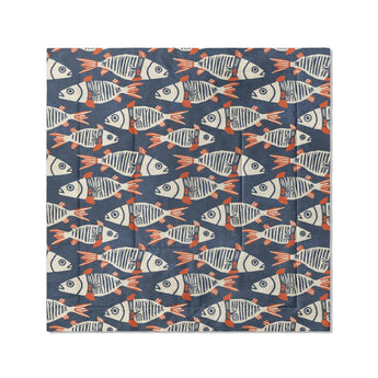 Tribal Fish in Full/Queen (88" x 88") Size