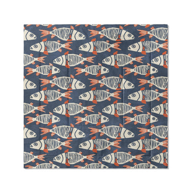 Tribal Fish in Full/Queen (88" x 88") Size