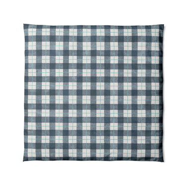 Wallace Plaid Blue & Teal in Full/Queen (88" x 88") Size