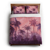 Sunset Palms Pink & Purple in Full/Queen (88" x 88") Size