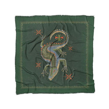 Hungry Alligator Green in Full/Queen (88" x 88") Size