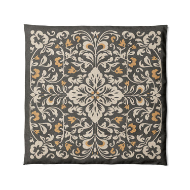 Annette Vintage Black & Yellow in Full/Queen (88" x 88") Size