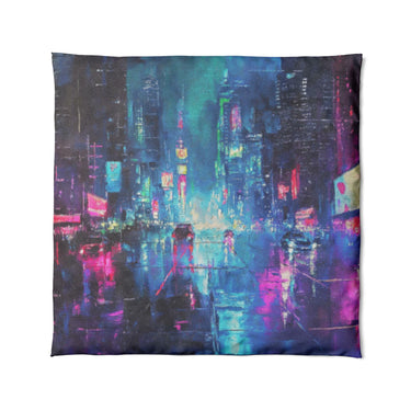 Dystopia Cityscape in Full/Queen (88" x 88") Size