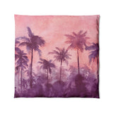 Sunset Palms Pink & Purple in Full/Queen (88" x 88") Size