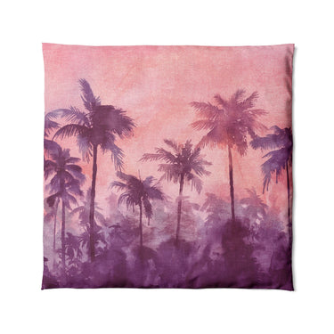 Sunset Palms Pink & Purple in Full/Queen (88" x 88") Size