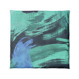 Tethys Navy & Seafoam in Full/Queen (88" x 88") Size