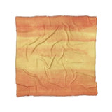 Jacinda Watercolor Fire Orange Ombre in Full/Queen (88" x 88") Size