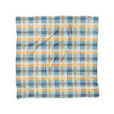 Monroe Plaid Blue & Yellow in Full/Queen (88" x 88") Size