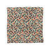 Pixel Mosaic Multicolor Earthtone in Full/Queen (88" x 88") Size