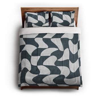 Twyla Checkered Navy in Full/Queen (88" x 88") Size